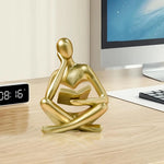 statue dorée résine moderne minimaliste smooth simple étagère décoration maison livre miniature