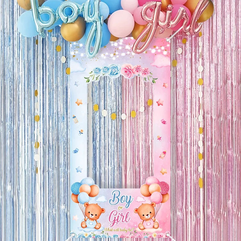 cadre photo festif motifs dessins animés couleurs multicolores thème anniversaire thème bébé clips décorations