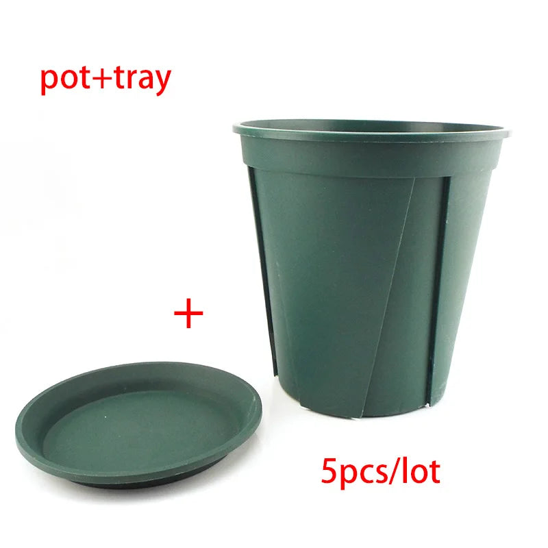 Pots fleurs plastique vert moderne 12 15 18 21cm bacs pépinière jardinerie plantes succulentes