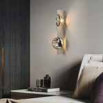 applique murale moderne led deux têtes éclairage quotidien murale acier inoxydable noir doré argenté