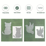 patchs réparation moustiquaire adhésifs formes animales chat oiseau décorative facile pose semi transparent