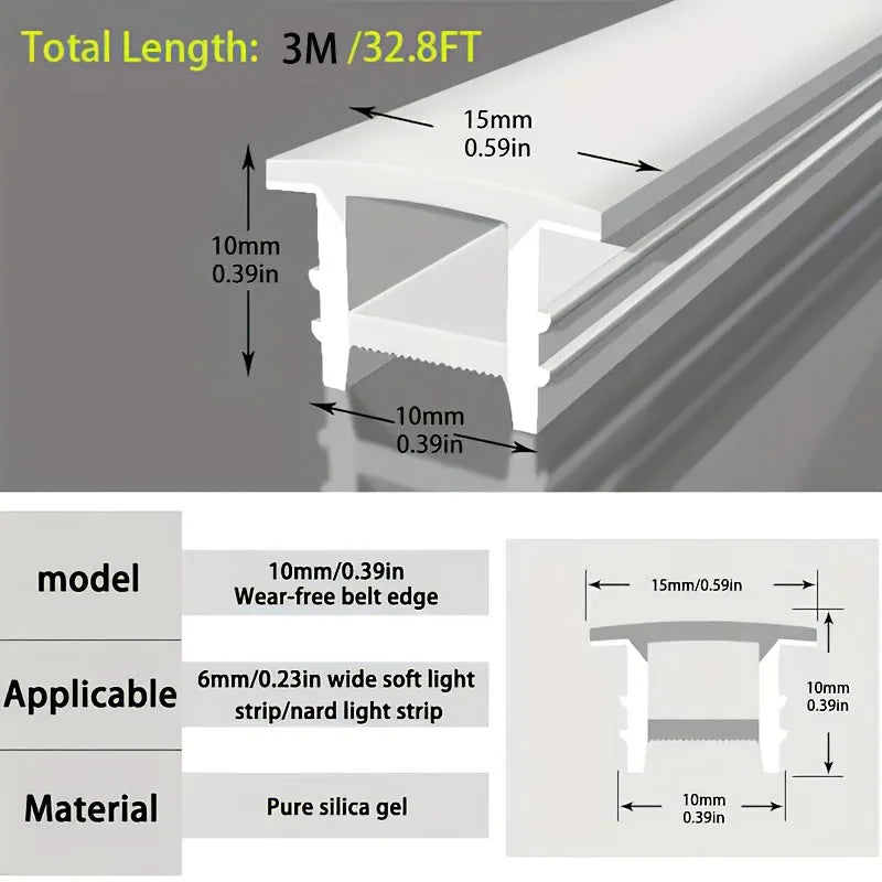couverture silicone ruban led blanc moderne adhésif doux contemporain 1000cm 100cm 200cm