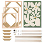 cadre mural bois moderne minimaliste 35cm 45cm 40cm 50cm clips adhésifs finition lisse