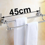 porte serviettes mural or cristal rondelles classique vis invisibles double barres 615mm