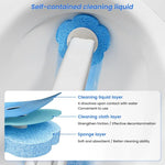 brosse toilette jetable bleu texture granulée clip mural pratique moderne