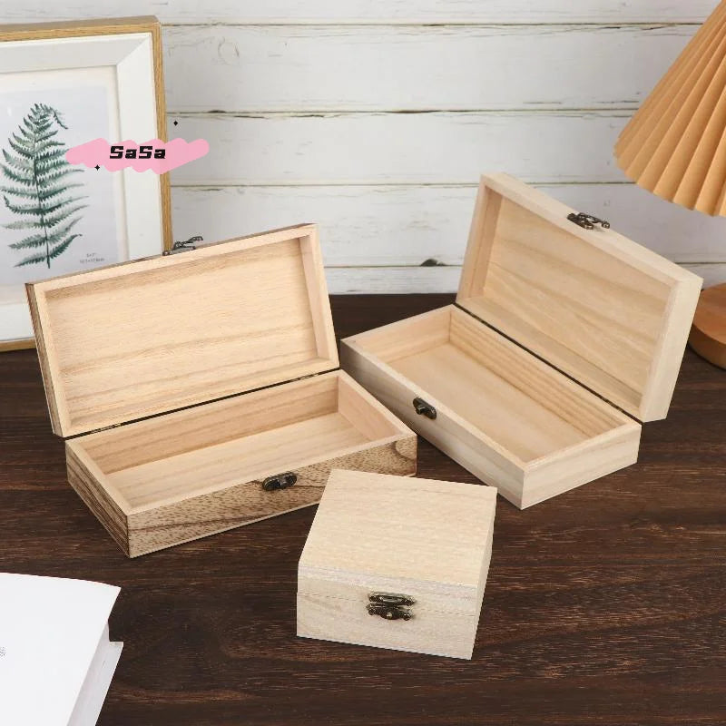boîtes rangement bois rustique empilables souvenirs décoration naturelle artisanat loisirs créatifs