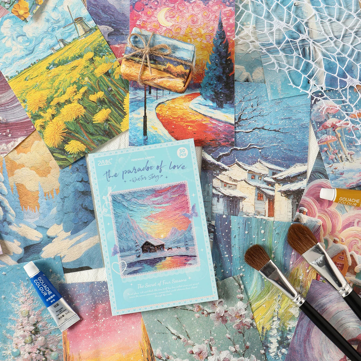 papier peinture paysages fleurs animaux scrapbooking collage photo violet orange rose bleu illustration artistique