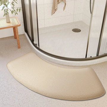tapis bain gris moderne antidérapant absorbant texture douce polyester adhésif 100cm 40cm salon salle