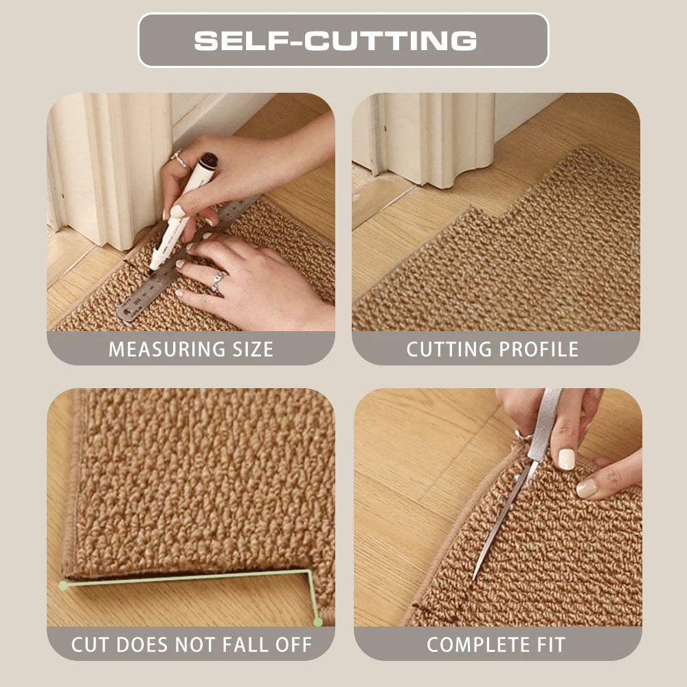 tapis moderne gris beige antidérapant texture bourgeon couloir entrée bain adultes