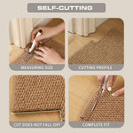 tapis moderne gris beige antidérapant texture bourgeon couloir entrée bain adultes