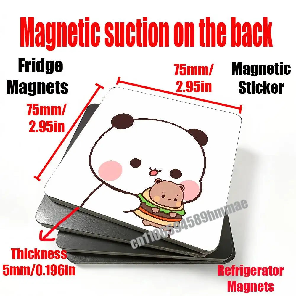 aimants réfrigérateur dessins animés pandas animaux blanc rose fun cartoon
