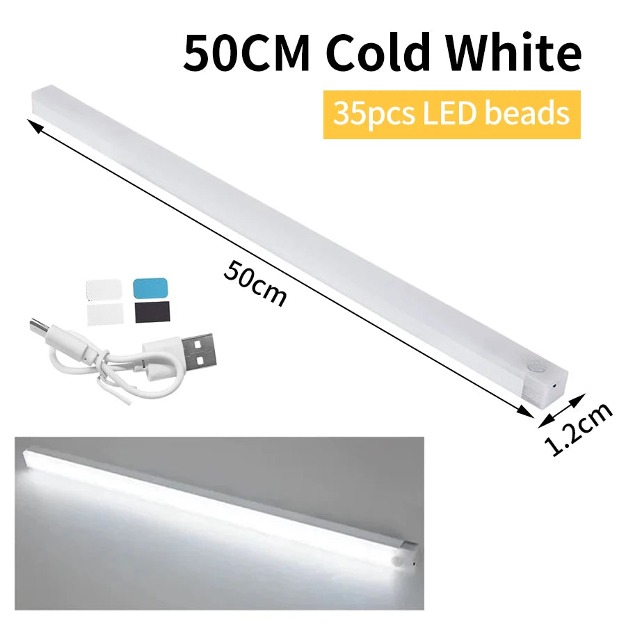 lampe led sans fil rechargeable détecteur mouvement adhésif rectangle blanc moderne induction 3m