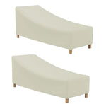 housse chaise longue extérieure gris uni moderne sac rangement rétractable cordons ajustables protection anti