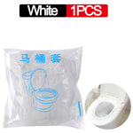 couvre siege toilette jetable bleu clair adhesif hygienique pratique non tissé respectueux environnement sac