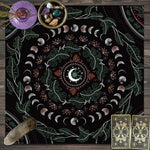 tapis décoratif phénix papillons cristaux astrologie noir rose blanc vert bleu doré moderne fantastique