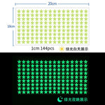 sticker lumineux étoiles vert fluo moderne adhésif chambre enfant décoration mur pièce