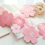 guirlande fleurs cerisier papier rose blanc mariage anniversaire valentin décoration festive japonaise