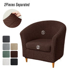 housse fauteuil gris motif feuilles moderne adhésif extensible lavable printemps été