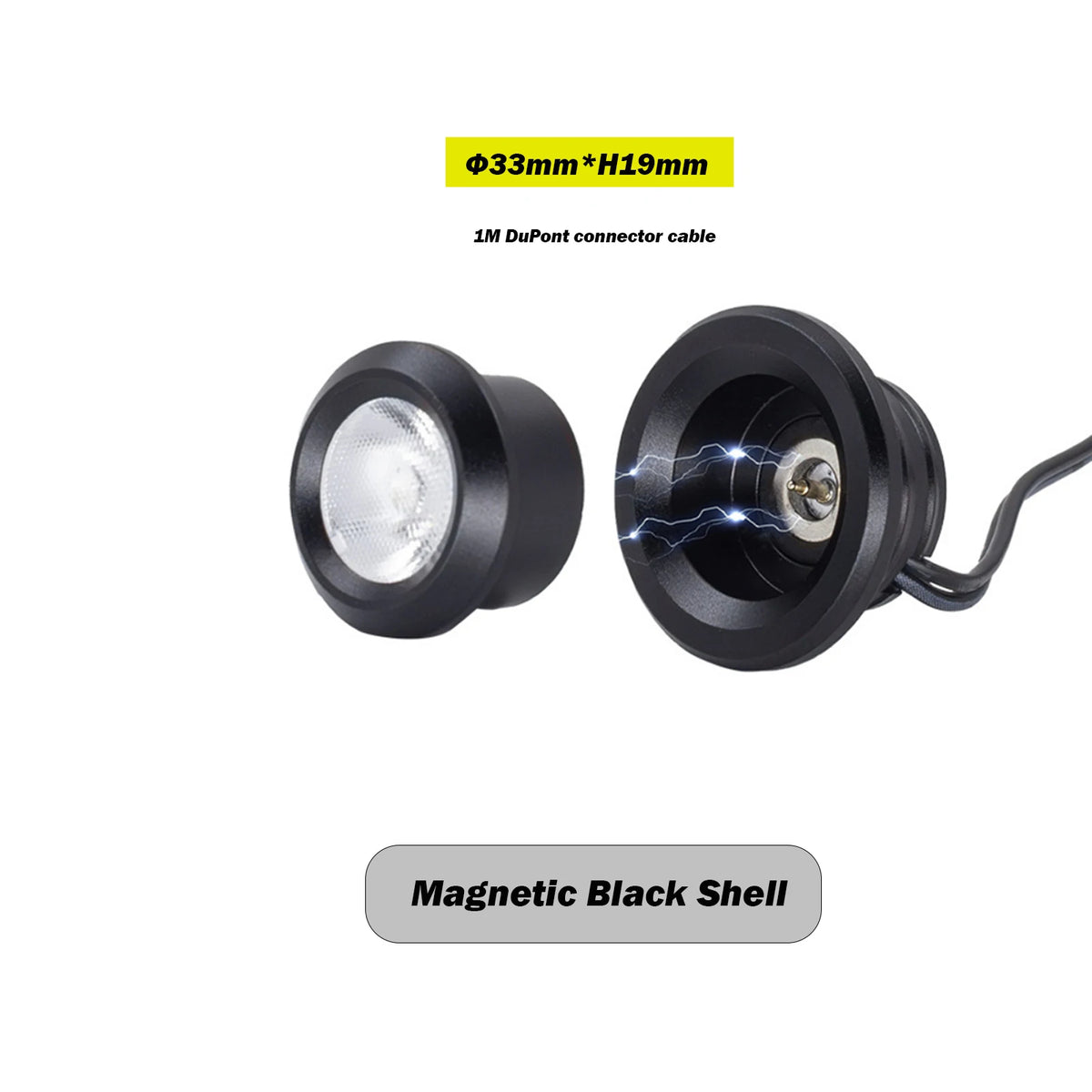 projecteur led blanc chaud 3000k gris métallisé moderne adhésif 12v 60lm