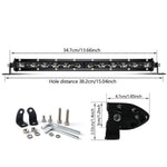 barre lumineuse led courbée 14 pouces 6d reflecteur clips noir moderne
