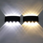 applique murale led moderne noire blanche rayures diagonales contemporaine fixations led