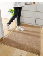 tapis moderne rustique polyester noué beige clair extérieur intérieur salon chambre durable lavable machine