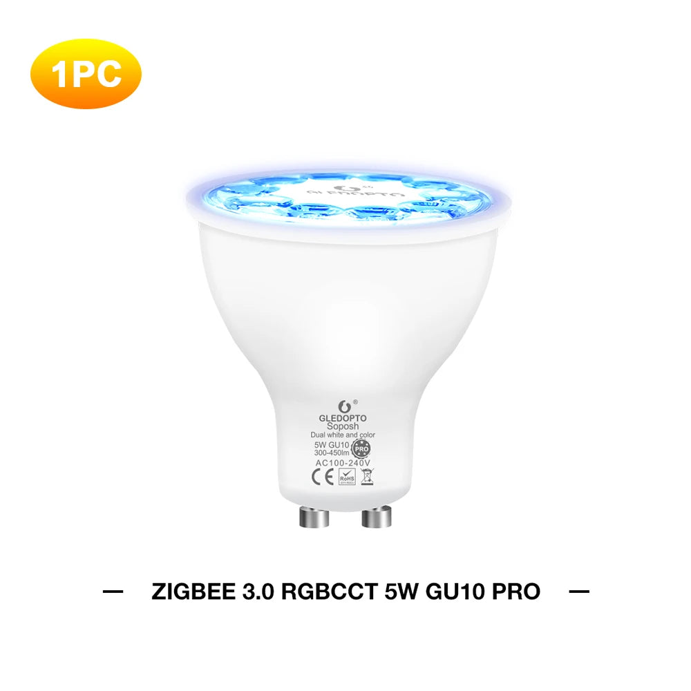 ampoule led gledopto 5w blanc changeante 249 2000 lumens 50000h moderne opacité