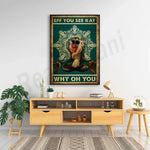 toile d'art mandala sourire vintage vert beige noir blanc cadre miroir sans cadre toile