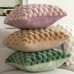 housse coussin hiver super douce peluche 100 polyester blanc beige rose verte moderne 45x45cm