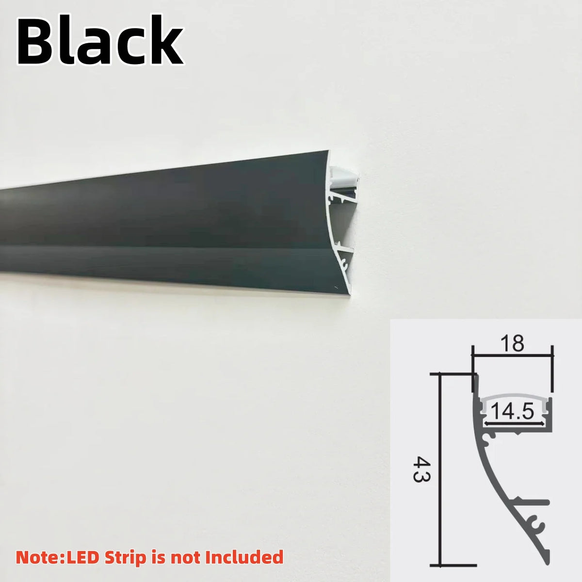 profils lumineux blancs modernes clips aluminium éclairage intérieur led barre surface montée