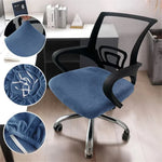 housse chaise moderne élastique bleu uni maison qualité polyester elasthanne