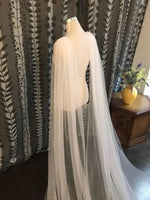 voile mariée blanc ivoire classique élégante cathédrale polyester fine translucide