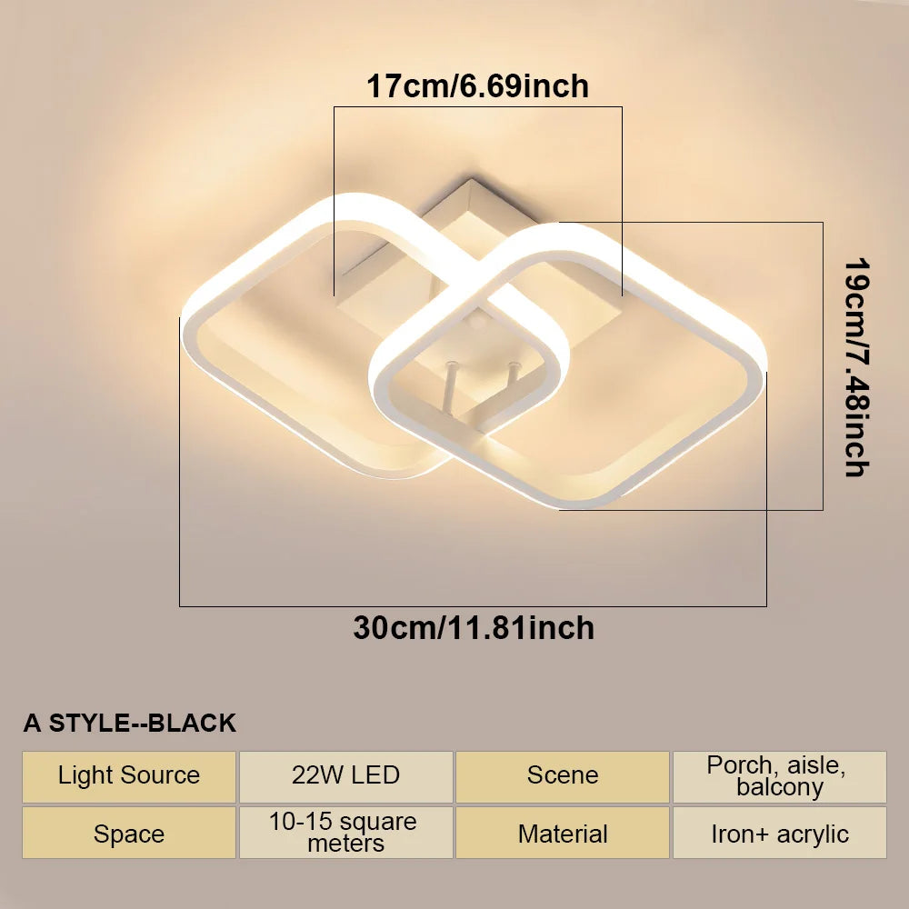 plafonniers led modernes blancs géométrique opaques murale éclairage quotidien cuisine chambre salon