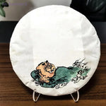 présentoirs transparents supports assiettes décoratives motifs floraux asiatiques vintage Pods bols