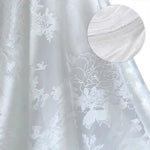tissu floral or rose élégant classique satiné polyester largeur 150cm