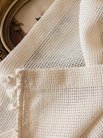 rideau blanc crème semi transparent moderne ruban franges maille fine polyesterextérieur fenêtre plate