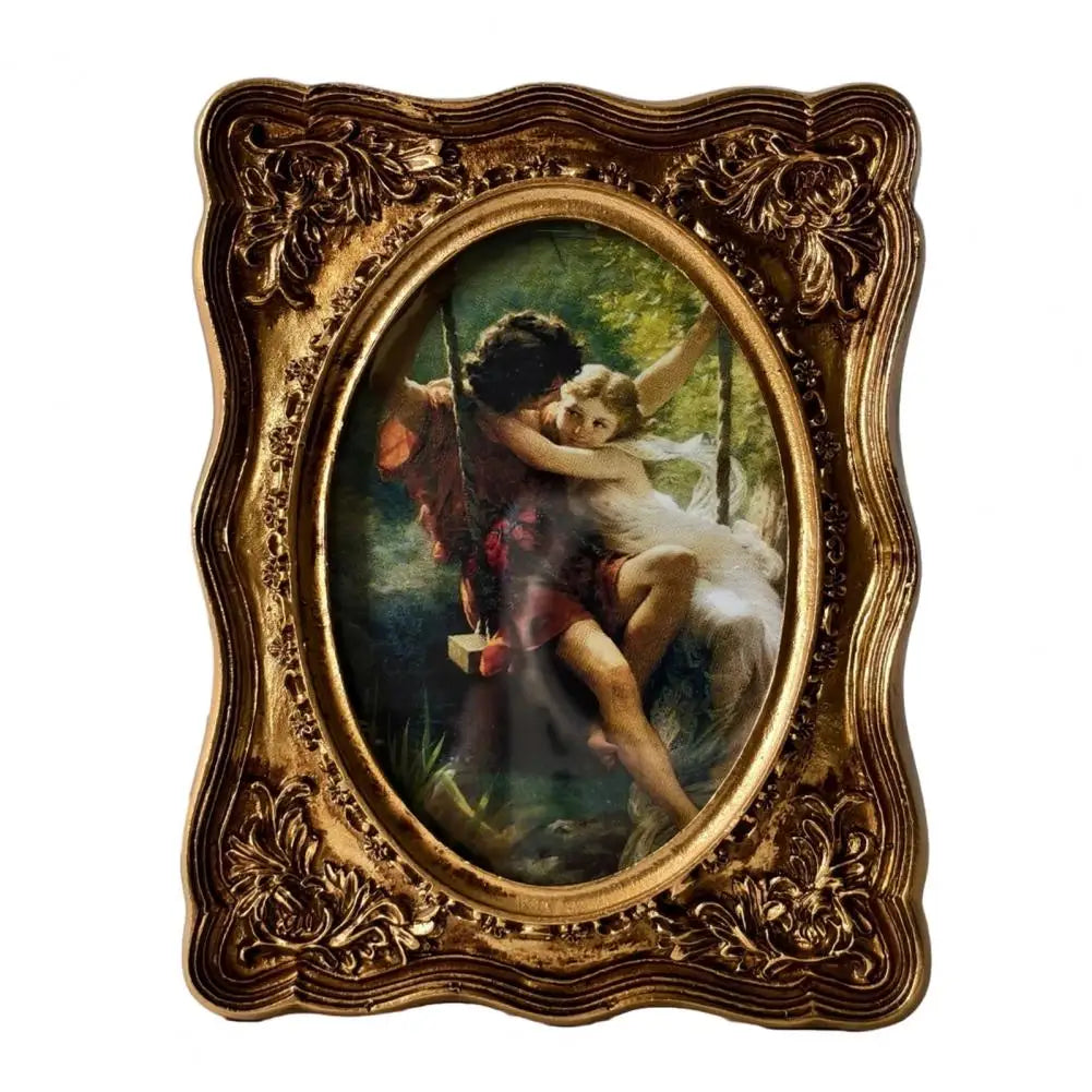 cadre photo vintage or floral décoration intérieure shabby chic posable mur bouquet fleursportrait