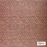 sticker simulation route mur brique papier décoratif classique rouge brun grisclair 21x29cm kit bricolage
