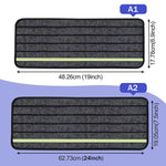 tapis d'escalier noir vert fluo rayures horizontales tissu épais velcro moderne anti poussière fixe