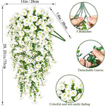 guirlande artificielle vigne blanche verte fleurs fines feuilles modernes extérieur accrochée 75cm decoration murale