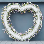 arche décoration mariage fleurs artificielles cœur violet anniversaire extérieur classique événement table decoration