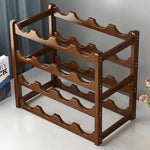 présentoir vin bois moderne marron 43x24cm étages almacenamiento bouteilles décoration maison