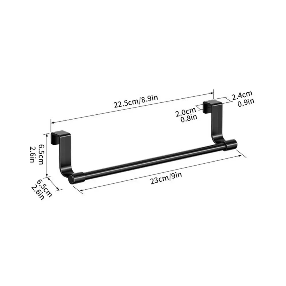 porte serviettes mural acier inoxydable noir blanc moderne clips cuisine maison appartement