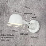 lampe murale articulée industrielle moderne vert gris blanc rouge noir opacité LED Edison