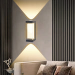 lampe murale moderne led noir blanc éclairage haut bas cuisine chambre salon étude entree