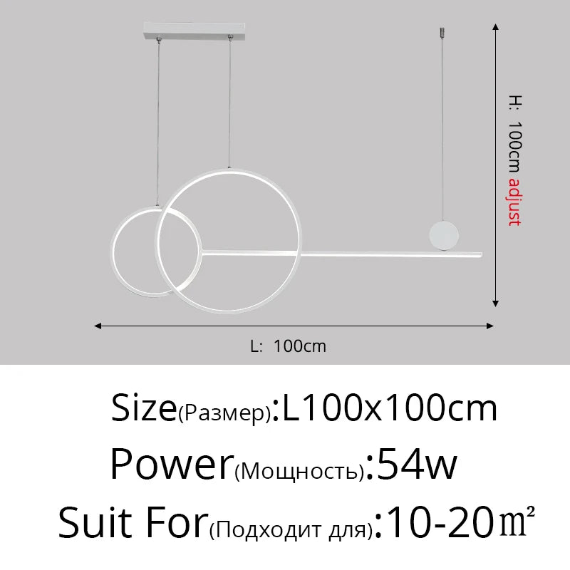 suspension lumineuse led contemporaine noir blanc doré géométrique minimaliste