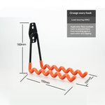 support mural moderne crochet noir orange outils jardin vélo fixations vis multiple'utilisation