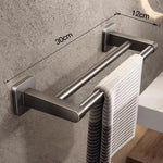 porte serviettes mural gris lisse adhésif moderne salle bain serviettes self contained