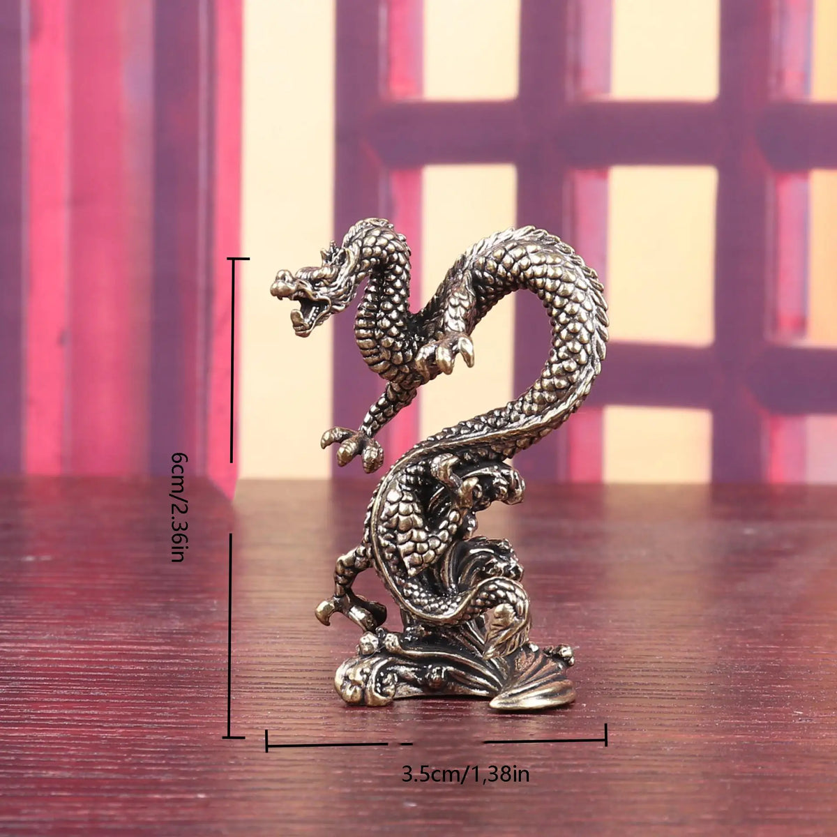 statuette dragon argenté écailles sculptural antique décor maison cadeau fête saison unique