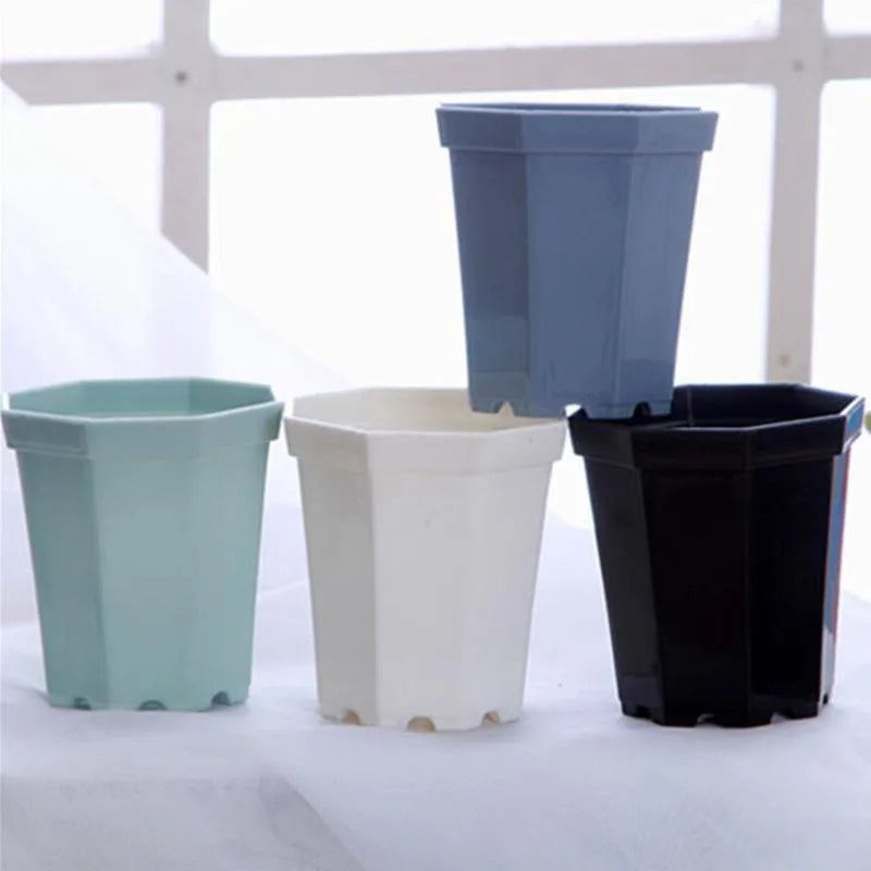 Pots plante modernes plastique blanc noir gris bleu 10x8x9.5cm 6.8x4.8x7.4cm minimaliste